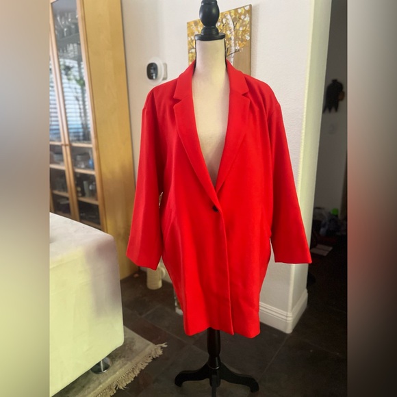 Liz Claiborne - bright cherry red classy coat - Picture 1 of 11